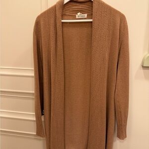Cozy Women's Tan Open Front Cardigan